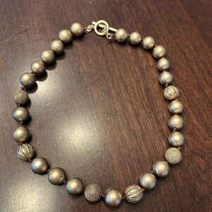Ellen Tracy Metallic Beaded Necklace